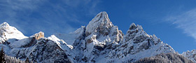 Le Pale di San Martino d'inverno